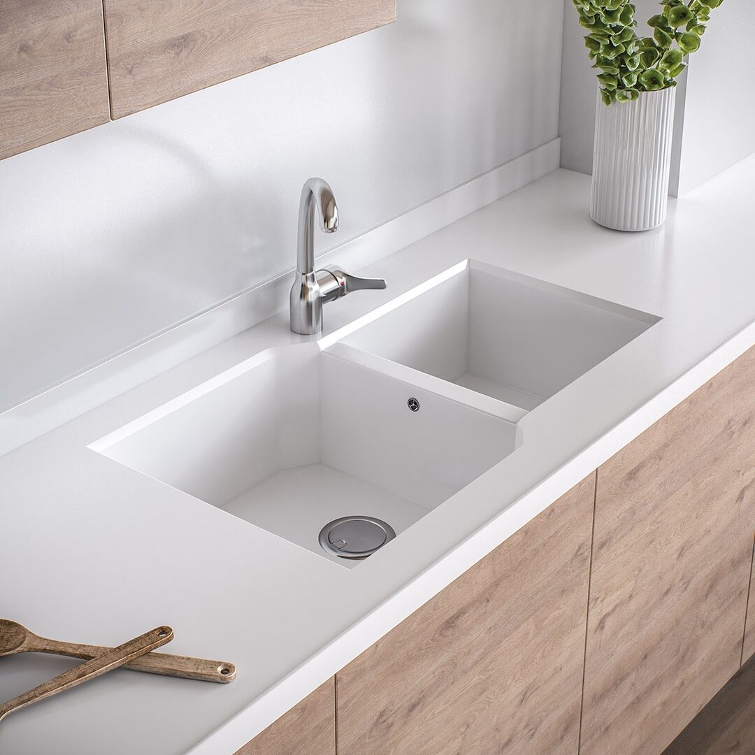 604 Νεροχύτης Monobloc Granite Biege - Image 2