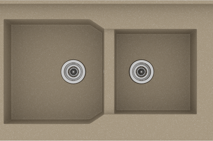 604 Νεροχύτης Monobloc Granite Taupe