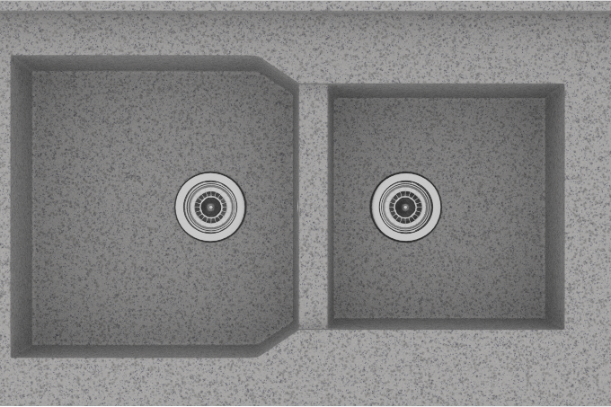 604 Νεροχύτης Monobloc Granite Grey