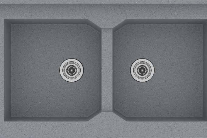 606 Νεροχύτης Monobloc Metalic Silver