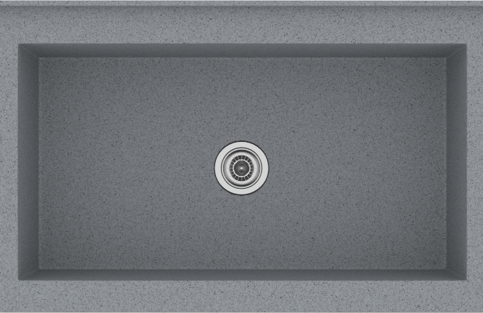 608 Νεροχύτης Monobloc Metallic Silver