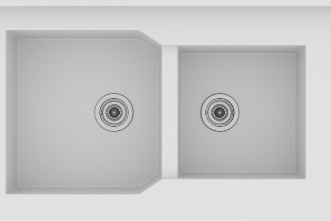 604 Νεροχύτης Monobloc Granite White