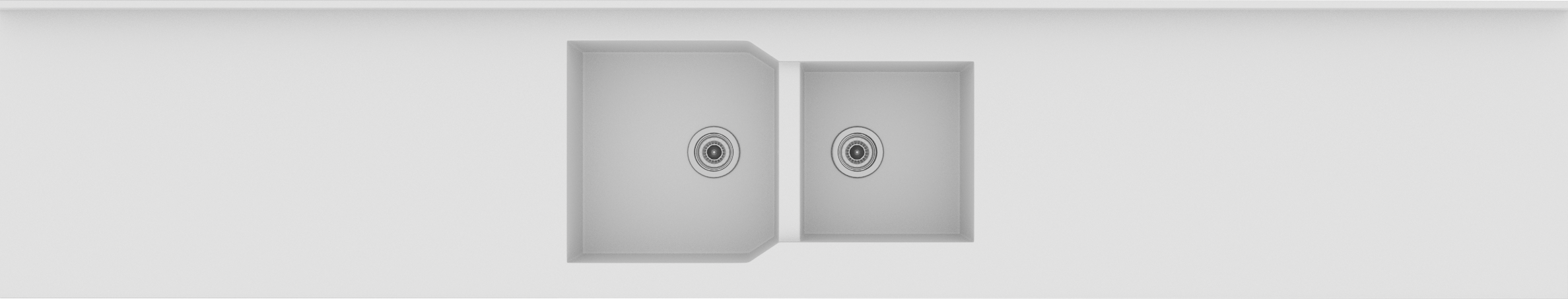 604 Νεροχύτης Monobloc Granite White