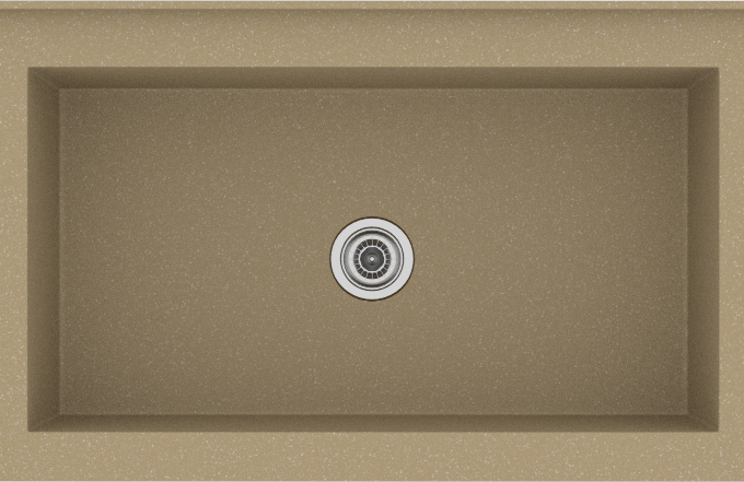 608 Νεροχύτης Monobloc Metallic Cream