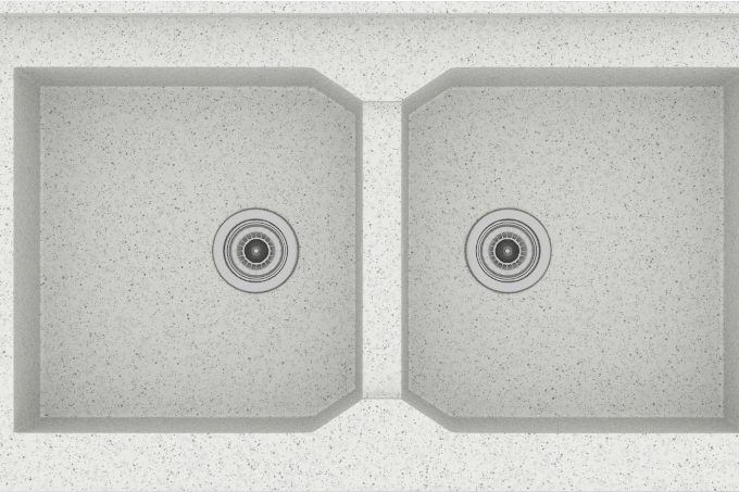 606 Νεροχύτης Monobloc Granite White