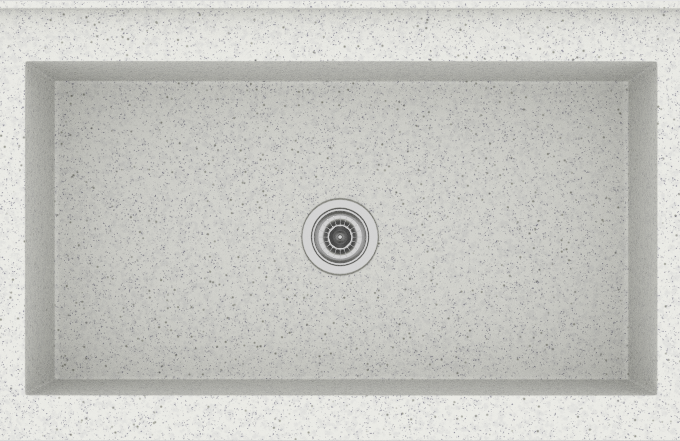 608 Νεροχύτης Monobloc Granite White