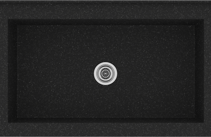 608 Νεροχύτης Monobloc Granite Black
