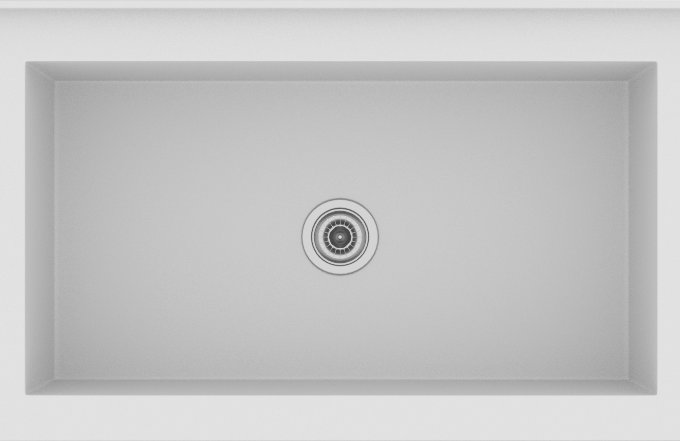608 Νεροχύτης Monobloc White