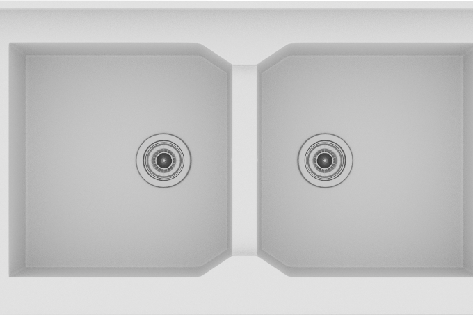 606 Νεροχύτης Monobloc White